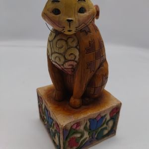 Jim Shore Heartwood Creek Jasper Resin Cat Figurine 2003 #114424 kitten feline